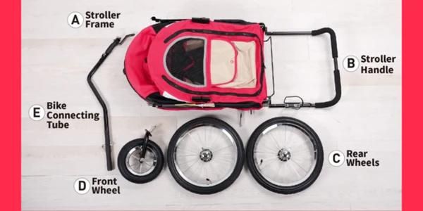 Innopet® Sporty Deluxe Dog Pram & Bike Trailer with Free Rain Cover